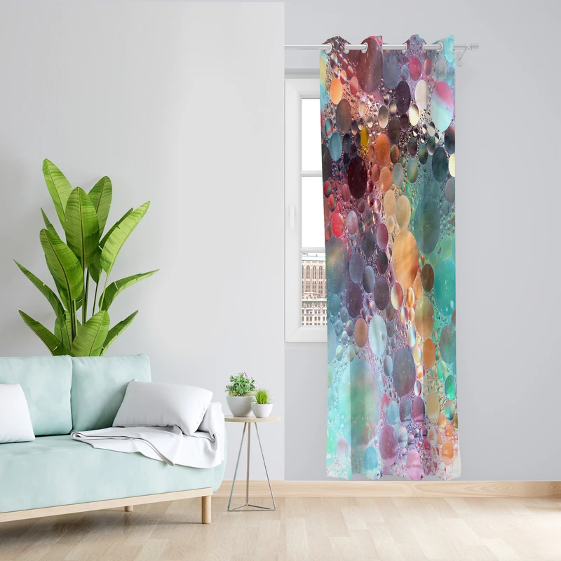 پرده طرح حباب مدل مخمل پانچی کد 4848 z سایز 140x200 سانتی متر