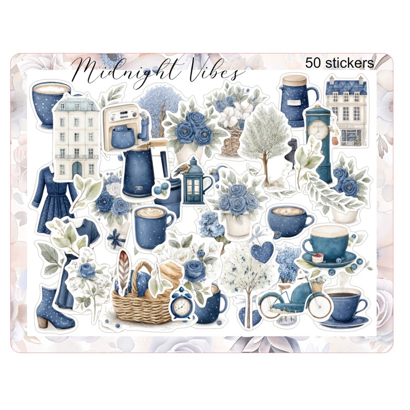 برچسب مدل Midnight Vibes بسته 50 عددی