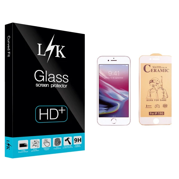 محافظ صفحه نمایش سرامیکی ال کی مدل +LITE مناسب برای گوشی موبایل اپل iPhone 8