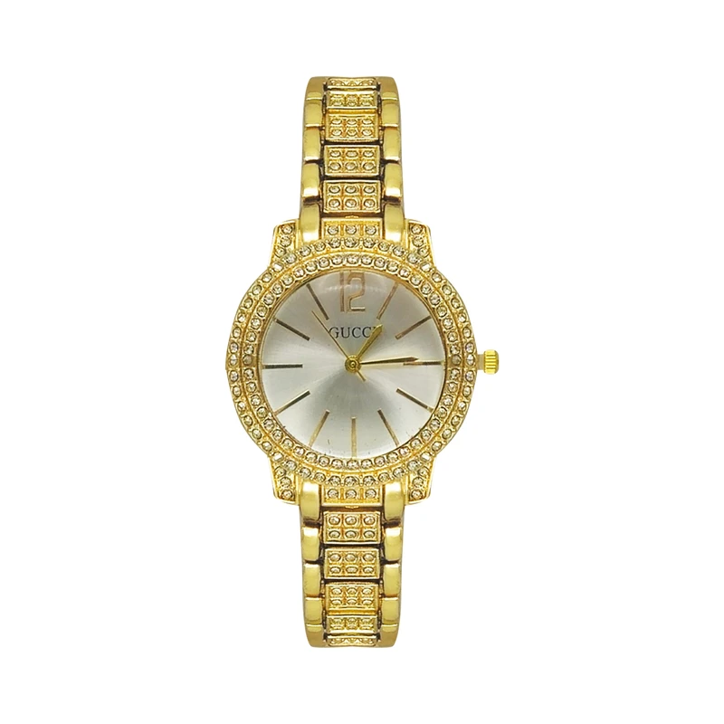 ساعت مچی عقربه‌ای کوارتز زنانه مدل نگین دار کد 2313