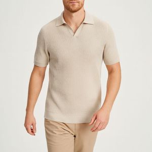 پولوشرت آستین کوتاه مردانه کروم مدل V neck 2412307