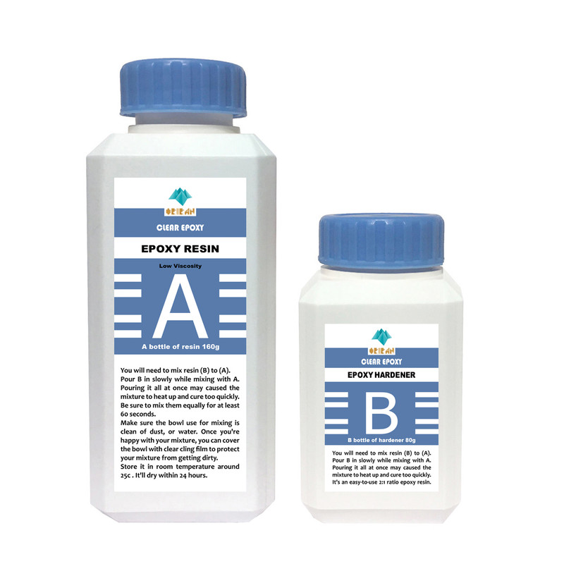 رزین اپوکسی دو جزئی اوریران کد B-AB حجم 240 میلی لیتر مجموعه 2 عددی