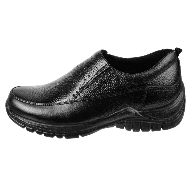 کفش روزمره مردانه مدل چرم طبیعی بغل زیگراگ 1848