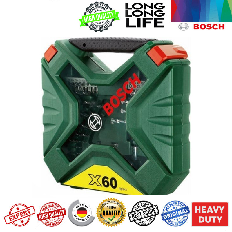 مته و سرپیچ گوشتی بوش مدل X line 60 - 2607010611 مجموعه 60 عددی