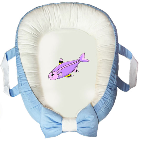 سرویس خواب سه تکه نوزاد ناریکو مدل گارد محافظ دار طرح ماهی کد 0388