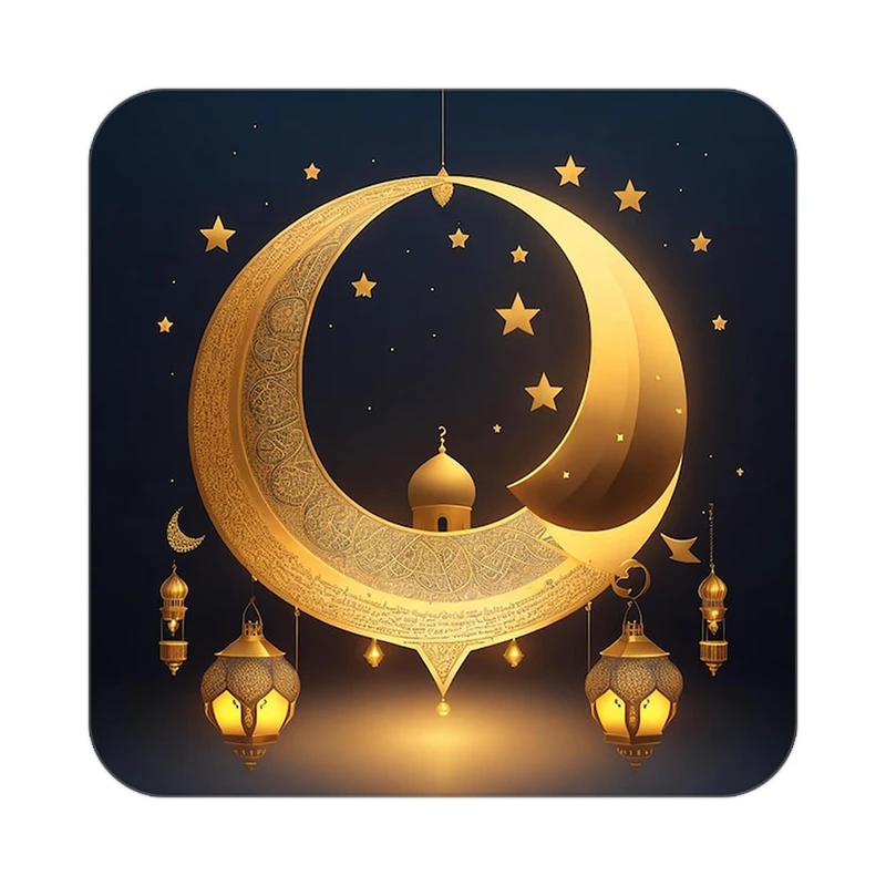 زیر لیوانی کاکتی طرح ماه و ستاره مدل mp52743