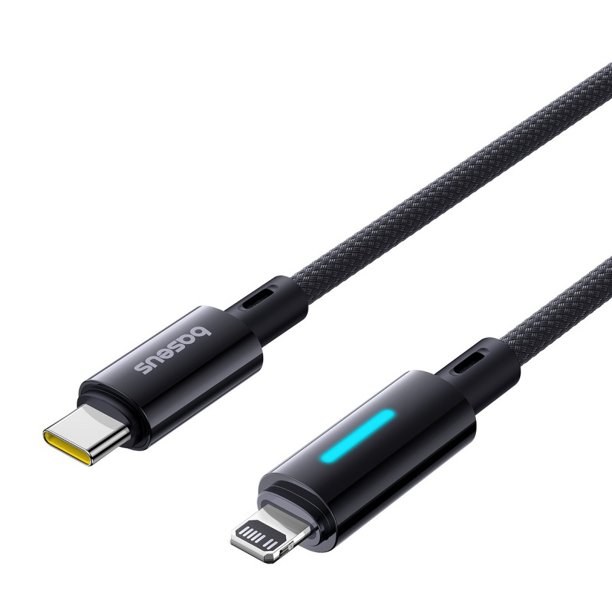 کابل تبدیل USB-C به لایتنینگ بیسوس مدل Lit Button-Control 20W طول 2 متر