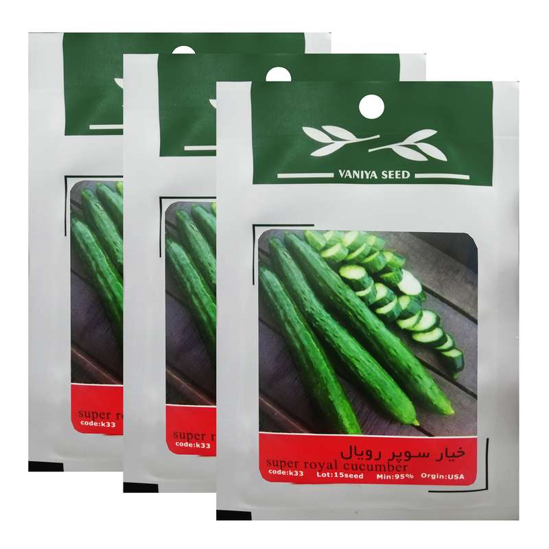 بذر خیار سوپر رویال وانیا سید کد K33 مجموعه 3 عددی