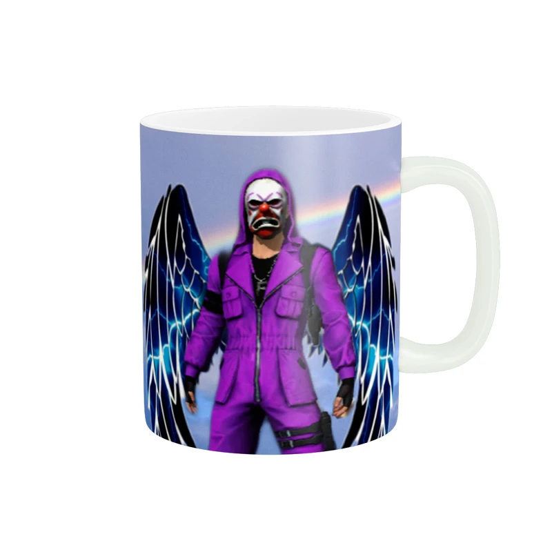 ماگ پاد آفرین طرح فری فایر مدل بندیت بنفش کد 1691