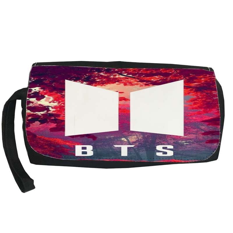 کیف لوازم آرایش  دخترانه طرح BTS بی تی اس Lb3