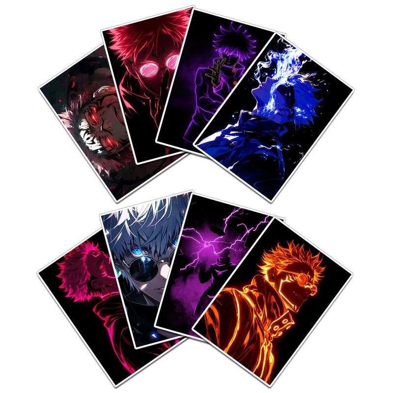 استیکر و برچسب گوفی مدل گوجو سوکونا انیمه جوجوتسو کایسن Gojo Jujutsu Kaisen Anime کد K04 مجموعه 8 عددی