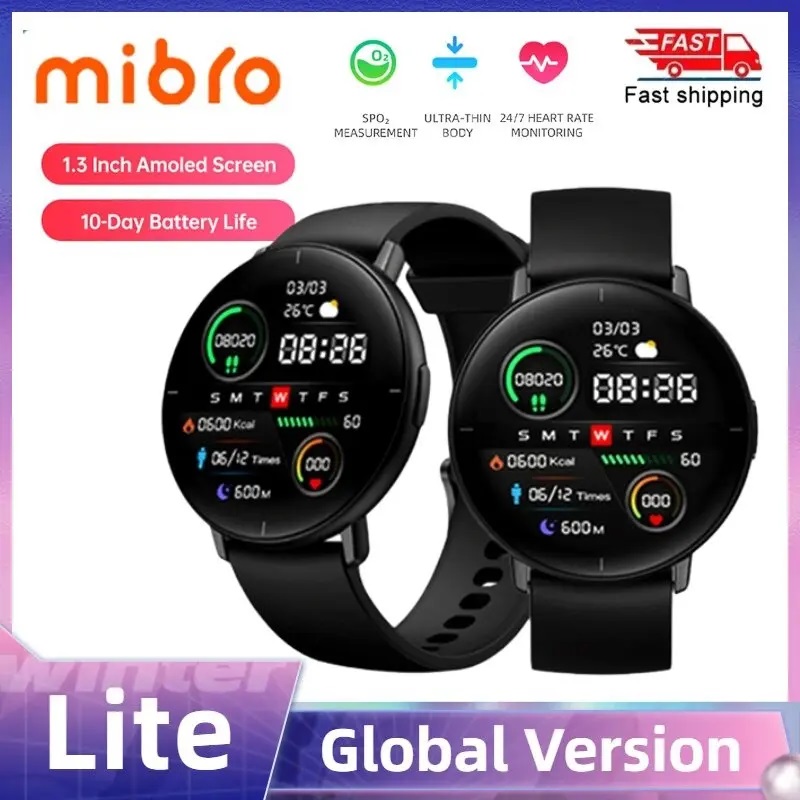 mibro lite smart watch amoled screen with spo2