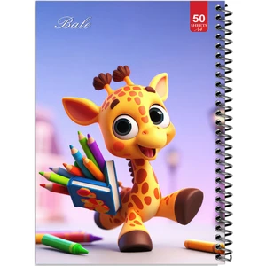دفتر نقاشی 50 برگ انتشارات بله طرح زرافه کوچولوی نقاش کد A4-L280