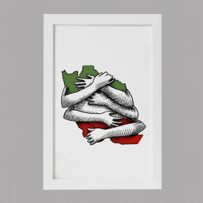 تابلو خندالو مدل ایران (Iran) کد F4984