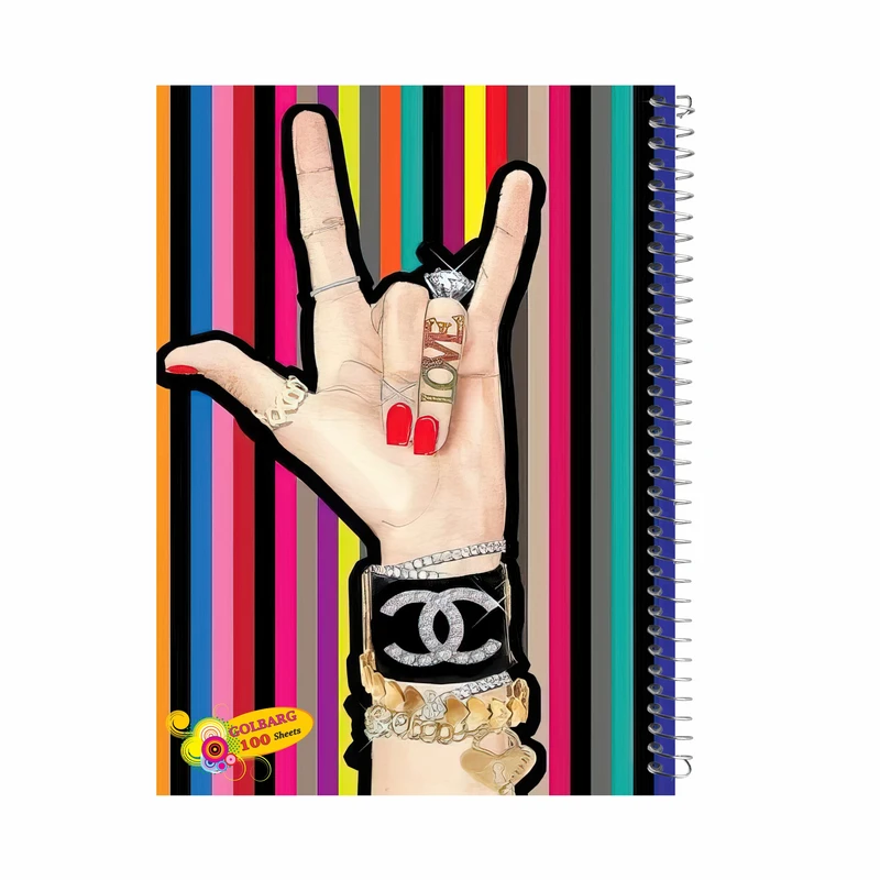 دفتر مشق 100 برگ گلبرگ مدل کلاسیک کد 4005