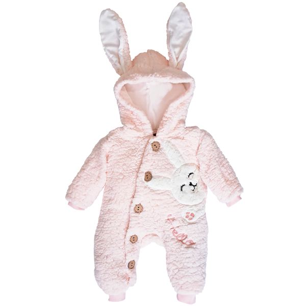 سرهمی نوزادی تدی مدل خرگوش رنگ صورتی