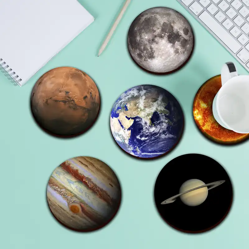 زیر لیوانی لوکسینو مدل طرح سیاره ها مجموعه 6 عددی