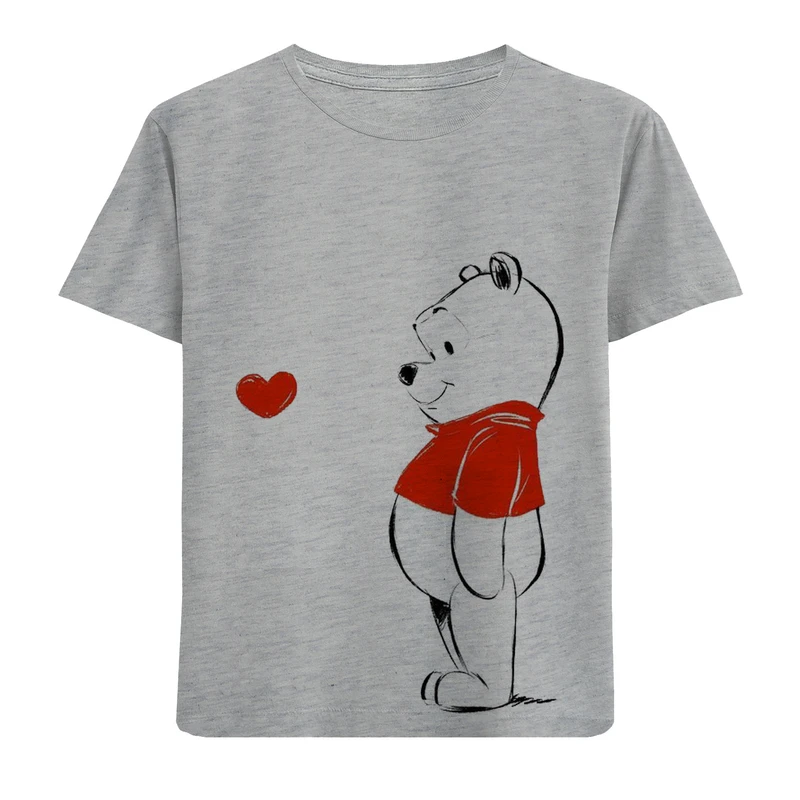 تی شرت آستین کوتاه دخترانه مدل خرس F319