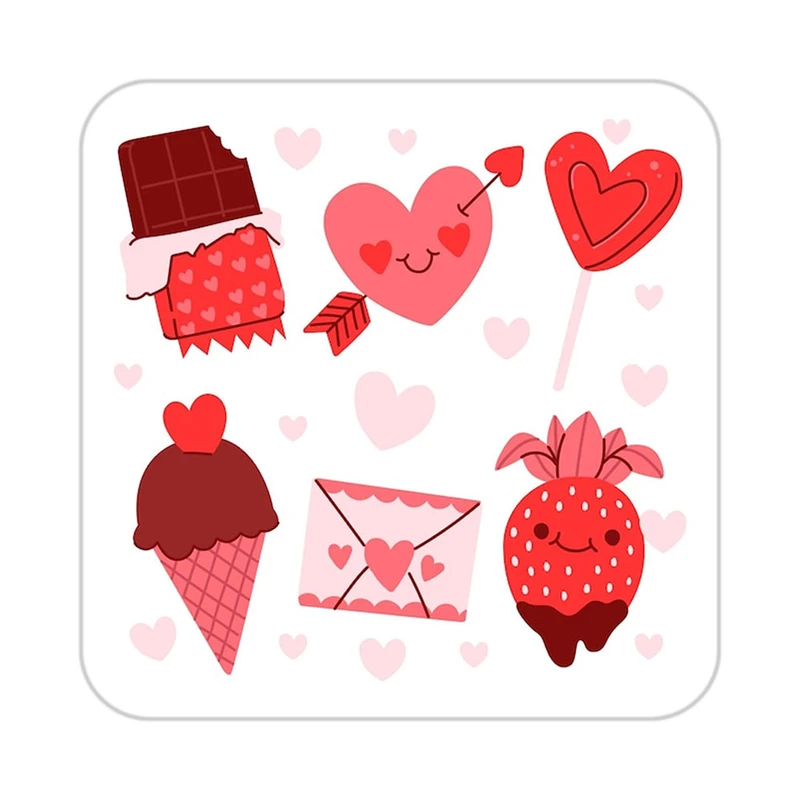 زیر لیوانی کاکتی طرح عاشقانه مدل mp38109