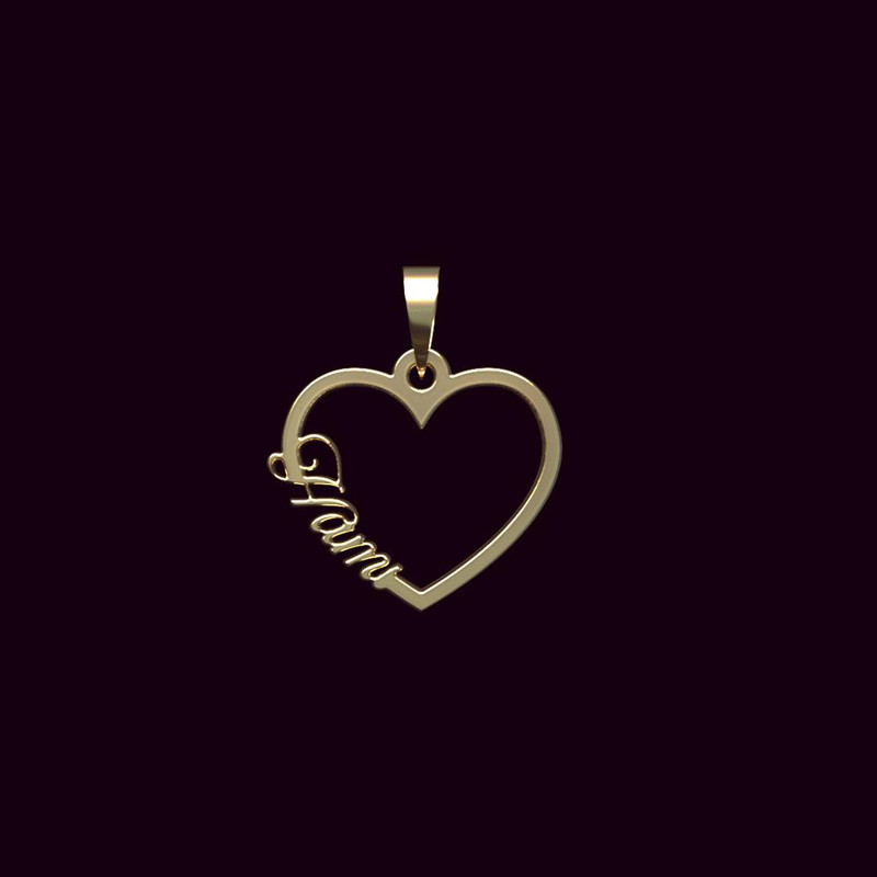 آویز گردنبند طلا 18 عیار زنانه مدوپد مدل اسم حامی hami کد PB1-10090