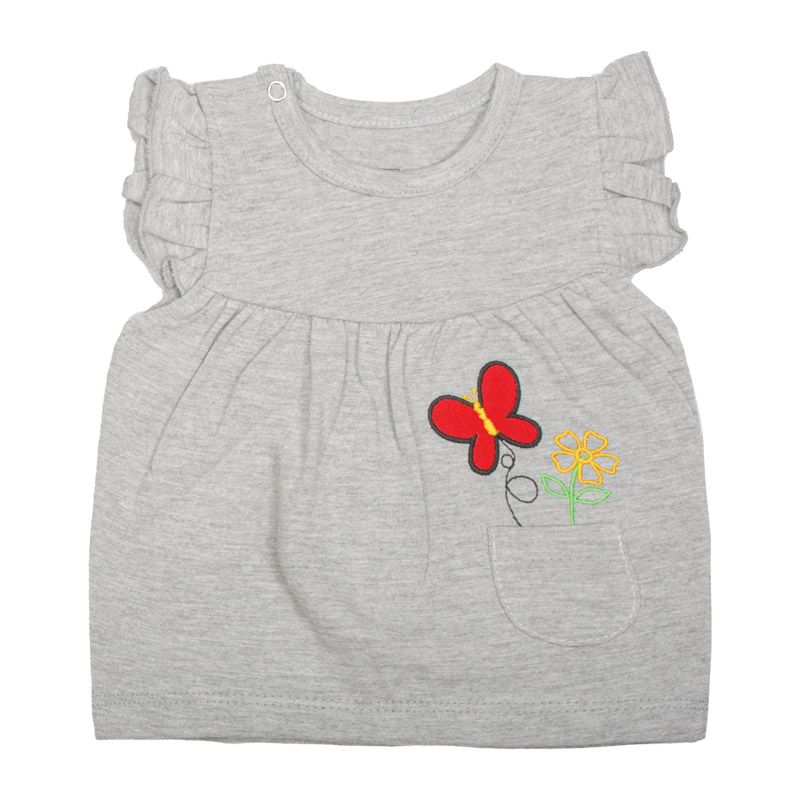 ست پیراهن و شورت نوزادی آدمک مدل پروانه و گل کد 160003 رنگ قرمز -  - 7