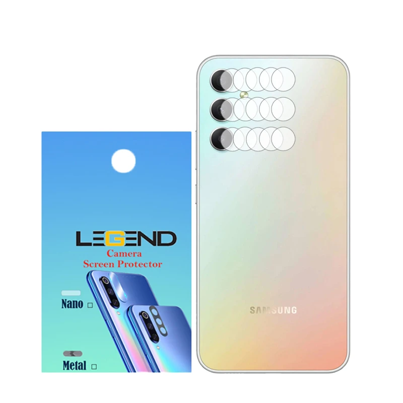 محافظ لنز دوربین لجند مدل نانوگلس مناسب برای گوشی موبایل سامسونگ Galaxy A34 بسته 5 عددی