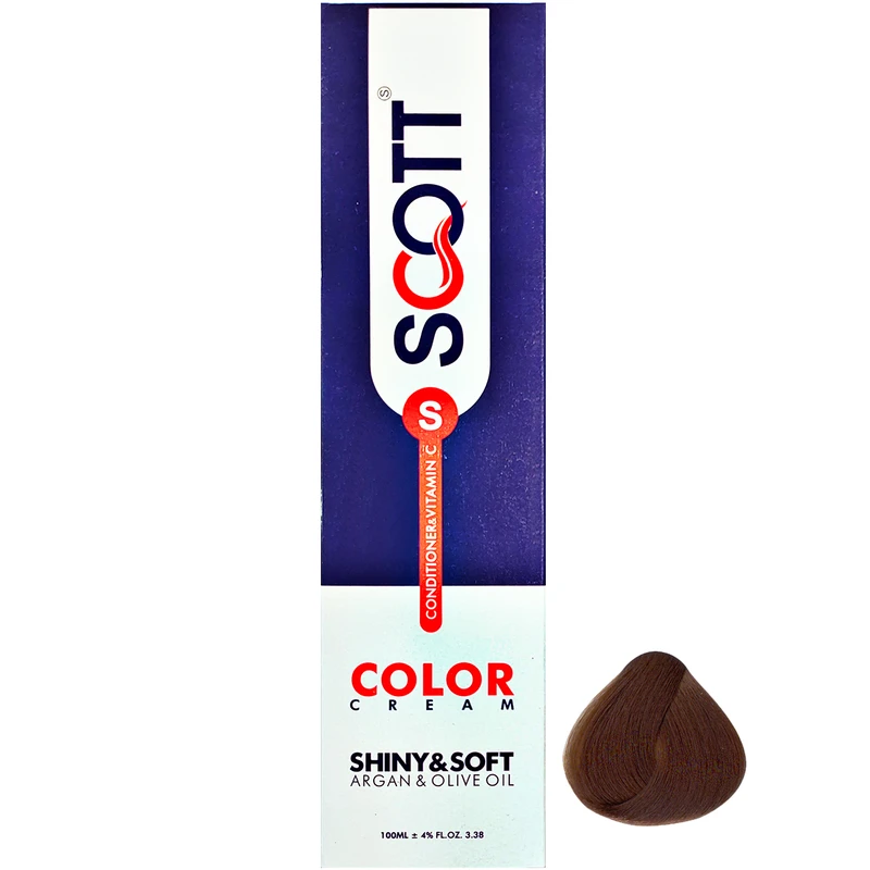 رنگ مو اسکاتس شماره WN7 حجم 100 میلی لیتر رنگ بلوند نسکافه ای تیره