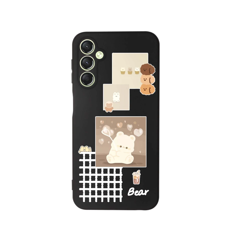 کاور قاب گوشی طرح قاب عکس خرس دخترونه کد k344 مناسب برای گوشی موبایل سامسونگ Galaxy A34