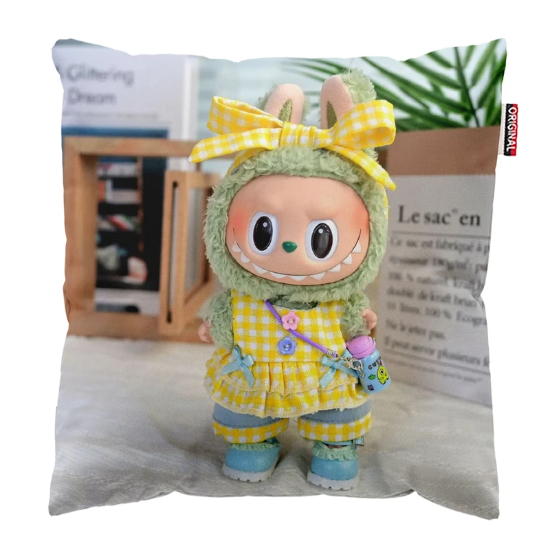 کوسن پاد آفرین مدل عروسک لبوبو کد PK301819 سایز 30*30 سانتی متر