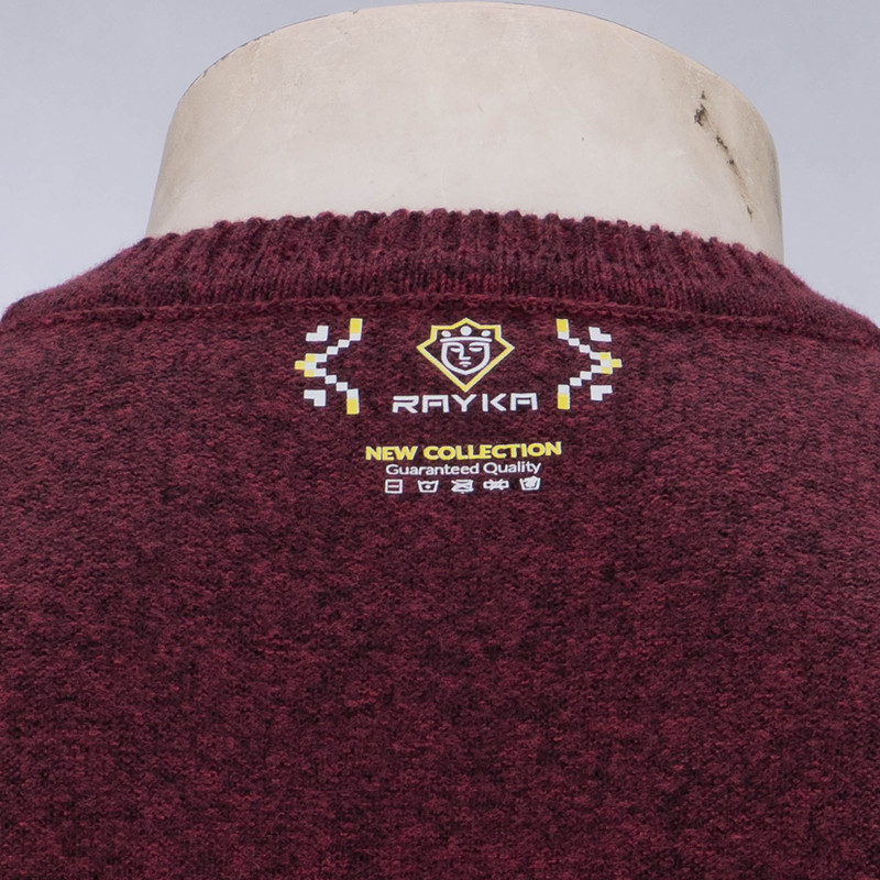 پلیور مردانه رایکا مدل 2290 رنگ زرشکی