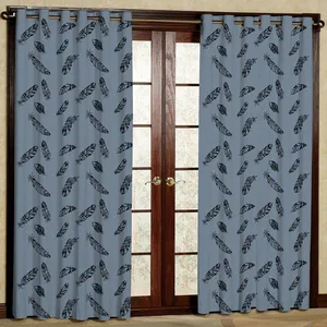 پرده مدل پر مشکی هازان پانچی کد 4017 سایز 140x200 سانتی متر