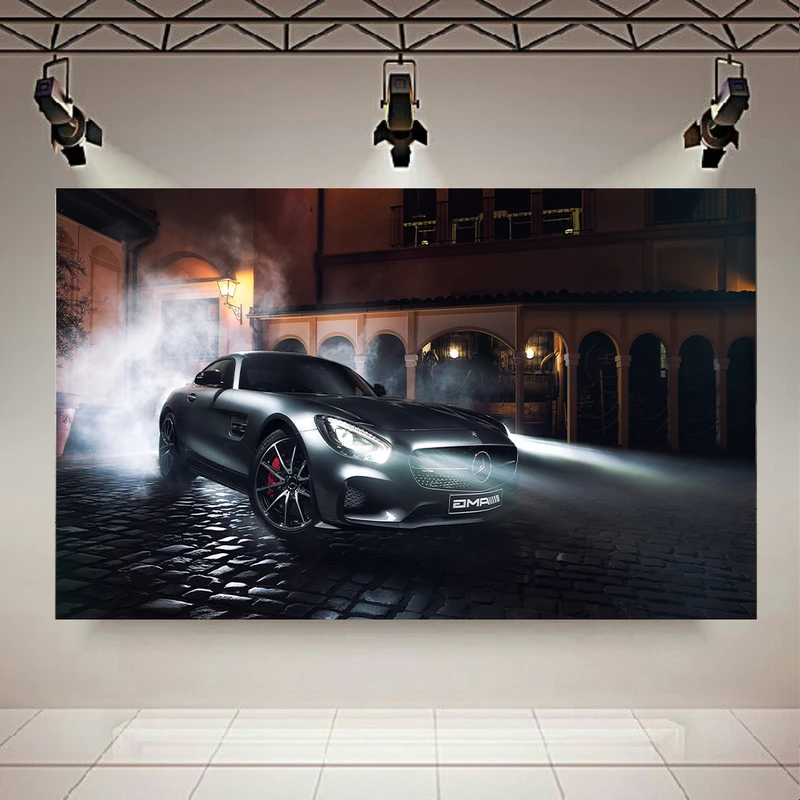 تابلو بوم طرح ماشین بنز مدل Mercedes Benz Amg GTS کد AR2636