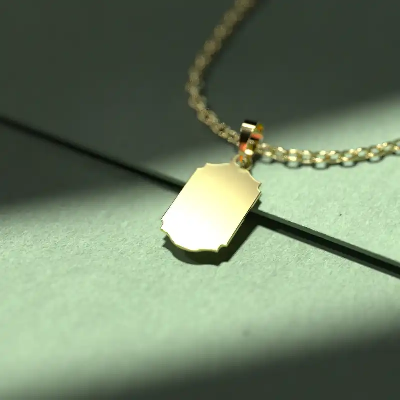 گردنبند طلا 18 عیار زنانه مدوپد مدل شکل هندسی کد P2-1-1244