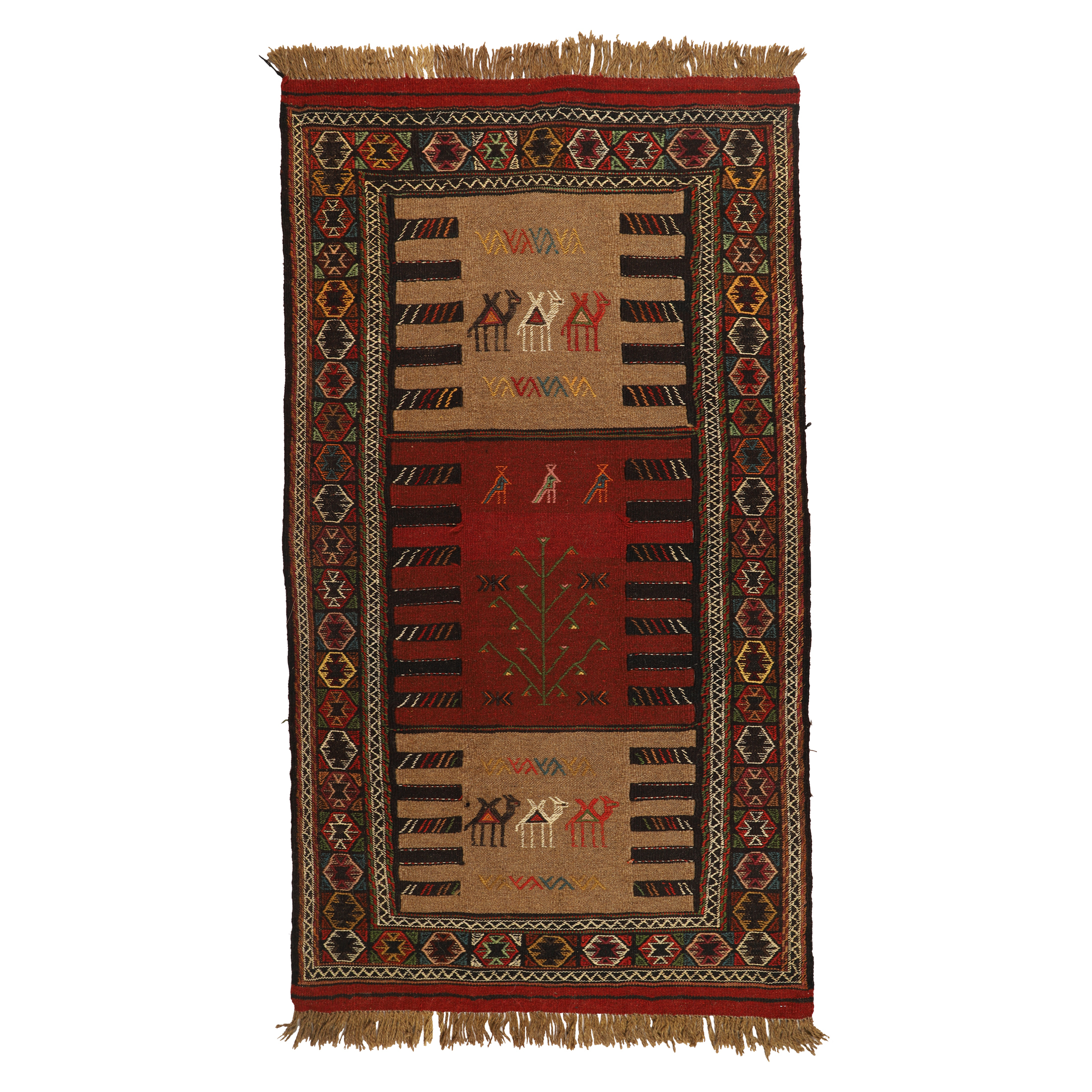 گلیم دستبافت دومتری کد 140450