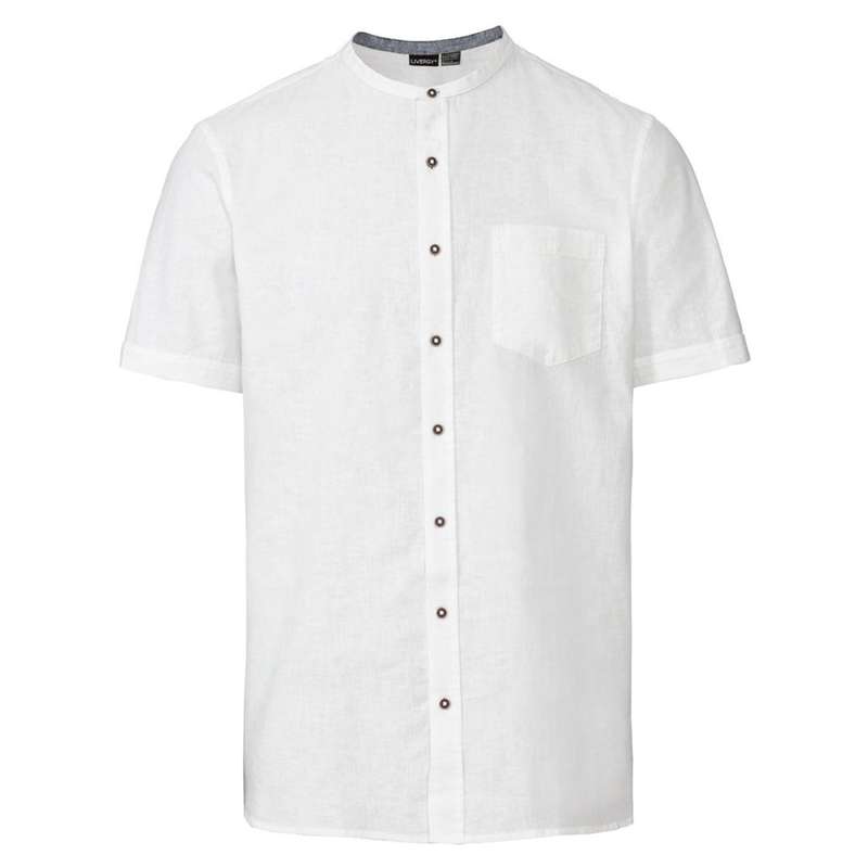 پیراهن آستین کوتاه مردانه لیورجی مدل LUXseries2022 رنگ سفید
