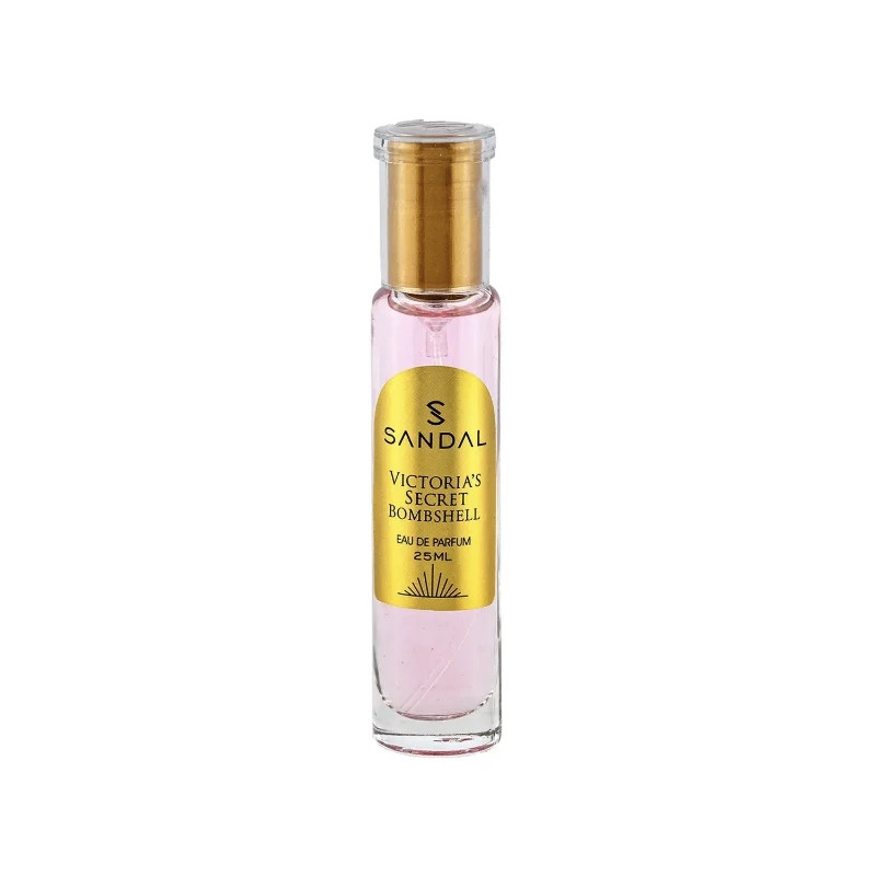 عطر جیبی زنانه صندل مدل ویکتوریا بمبشل با رایحه خنک حجم ۲۵ میلی‌لیتر