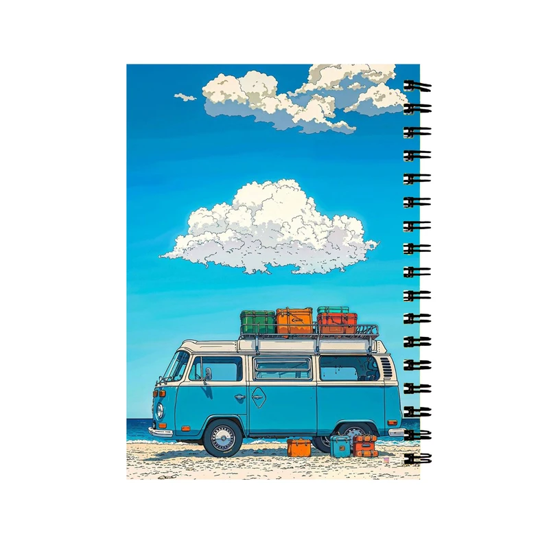 دفتر مشق 60 برگ طرح فولکس واگن کد 74