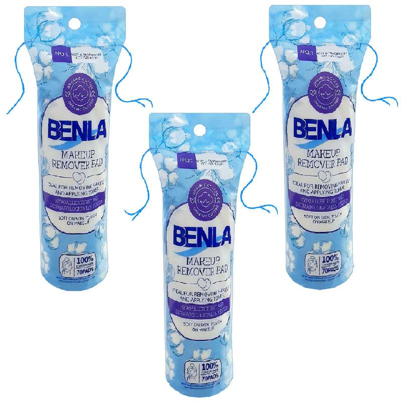پد پاک کننده آرایش صورت بنلا مدل 003 مجموعه 3 عددی