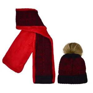 ست کلاه و شال گردن بافتنی بچگانه مدل P00542