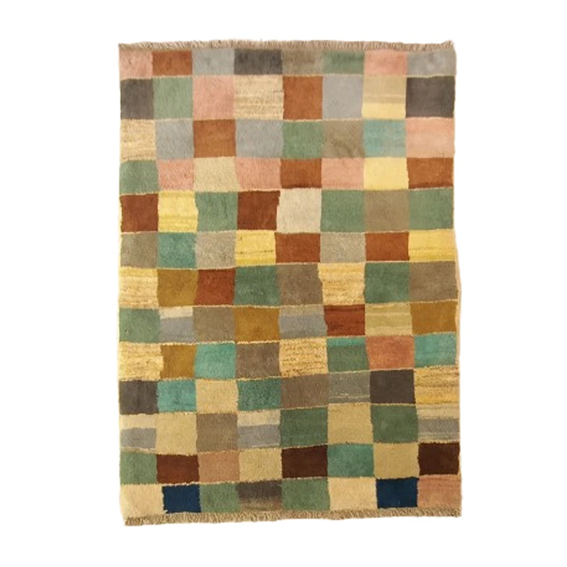 گبه فرش دستباف یک ونیم متری مدل بافت قشقای شیراز کد NKP.Z.N49