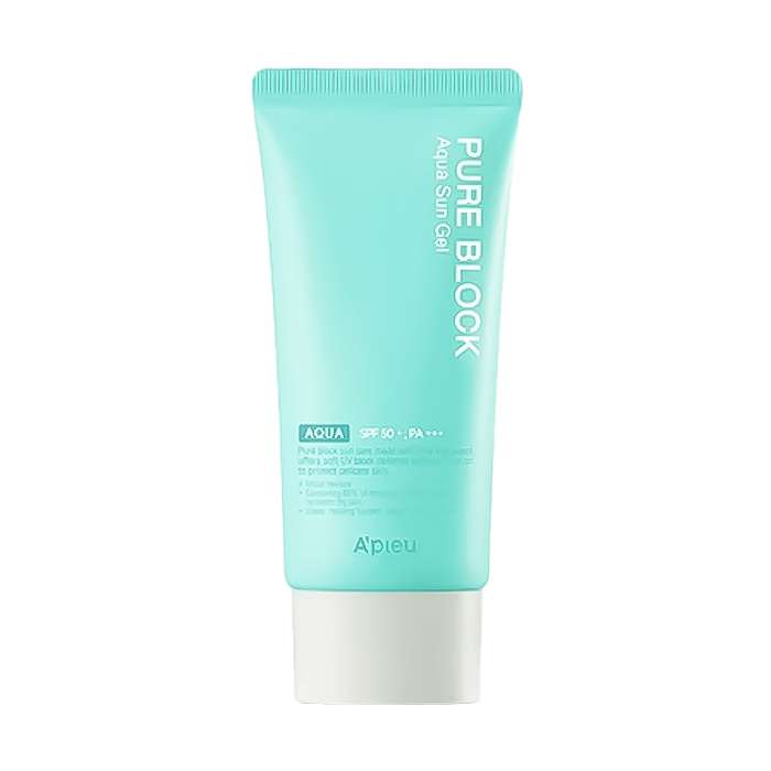 ژل ضد آفتاب بدون رنگ  SPF 50 اپیو مدل AQUA ‌مناسب انواع پوست حجم 50 میلی‌لیتر