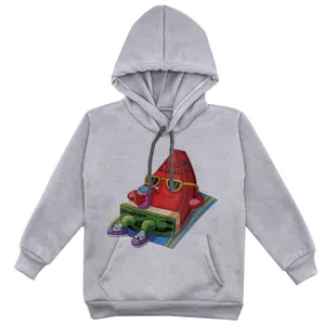 هودی پسرانه مدل هندوانه عینکی F145 رنگ طوسی