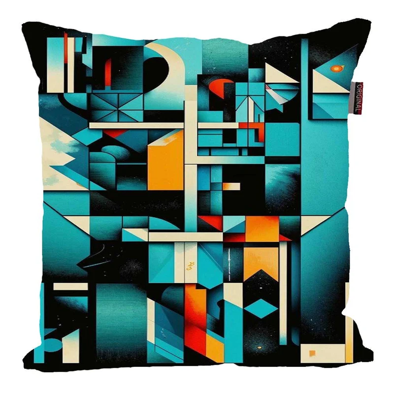 کوسن پاد آفرین مدل فانتزی طرح انتزاعی رنگی مدرن کد 01473