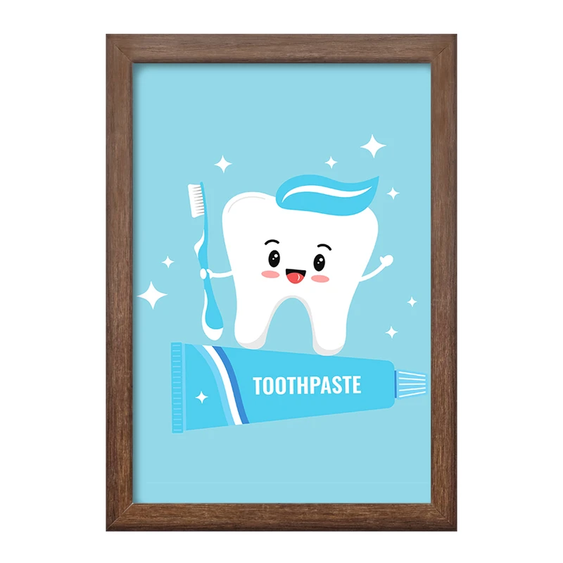 تابلو خندالو طرح دندان و دندان پزشکی کودکانه کد 36735