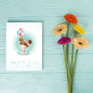 تابلو شاسی کودک مدل مشخصات لحظه تولد نوزاد دختر کد 637