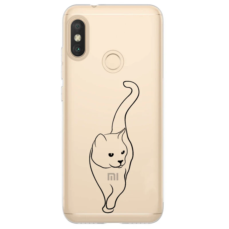 کاور مگافون طرح گربه مدل C60-B مناسب برای گوشی موبایل شیائومی Redmi Note 6 Pro