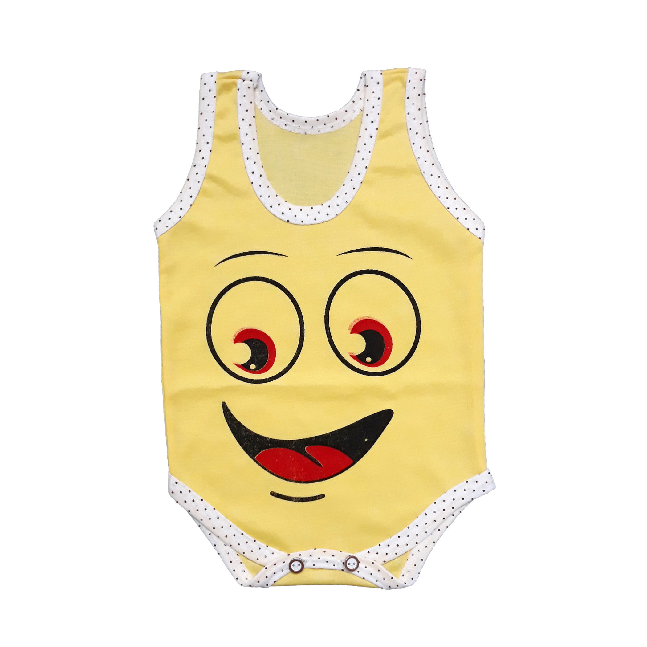بادی نوزادی مدل Smile رنگ زرد