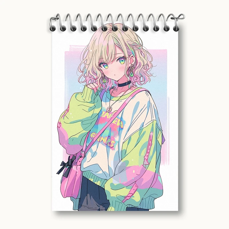 دفتر یادداشت 50 برگ خندالو مدل دخترانه کد F632