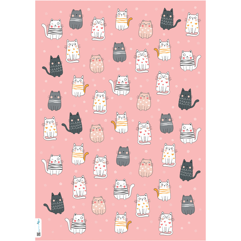 کاغذ کادو طرح گربه کد 138 بسته 5 عددی