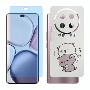 Glass Together model anti blue screen protector suitable for Honor X9c mobile phone with back cover sticker